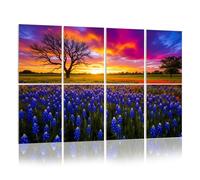 8 Pack Acoustic Panels Sound Proofing Sunrise Texas Country Acoustic Wall Panel Soundproofing for Livingroom Nursery Room 120x80cm Home Decor