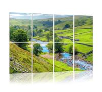 8 Pack Acoustic Panels Sound Proofing Swaledale Yorkshire Dales UK River Swale running tiny hamlet Keld Acoustic Wall Panel Soundproofing for Livingroom Nursery Room 120x80cm Home Decor