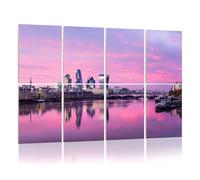8 Pack Acoustic Panels Sound Proofing Tower Bridge Downtown City Skyline London Acoustic Wall Panel Soundproofing for Livingroom Nursery Room 120x80cm Home Decor
