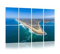 8 Pack Acoustic Panels Sound Proofing Wedge Newport Beach Acoustic Wall Panel Soundproofing for Livingroom Nursery Room 120x80cm Home Decor