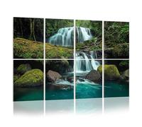 8 Pack Acoustic Wall Panels Sound Absorbing Wall Art acoustic foam beautiful waterfall green forest jungle 48"x32" Sound Proofing Panels for walls Decorative Noise Dampening