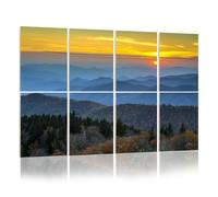 8 Pack Acoustic Wall Panels Sound Absorbing Wall Art acoustic foam Blue Ridge Parkway Autumn Sunset Appalachian Mountains 48"x32" Sound Proofing Panels for walls Decorative Noise Dampening