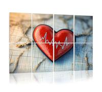 8 Pack Acoustic Wall Panels Sound Absorbing Wall Art acoustic foam cardiogram heart cardiology charts pictures 48"x32" Sound Proofing Panels for walls Decorative Noise Dampening