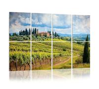 8 Pack Acoustic Wall Panels Sound Absorbing Wall Art acoustic foam Chianti hills vineyards cypress Tuscan Landscape between 48"x32" Sound Proofing Panels for walls Decorative Noise Dampening
