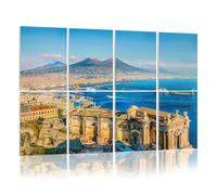 8 Pack Acoustic Wall Panels Sound Absorbing Wall Art acoustic foam City Naples Mt Vesuvius sunset Campania Italy 48"x32" Sound Proofing Panels for walls Decorative Noise Dampening