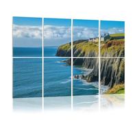 8 Pack Acoustic Wall Panels Sound Absorbing Wall Art acoustic foam Cliffs Old Head County Cork Ireland 48"x32" Sound Proofing Panels for walls Decorative Noise Dampening