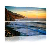 8 Pack Acoustic Wall Panels Sound Absorbing Wall Art acoustic foam Coastline Central California Dusk 48"x32" Sound Proofing Panels for walls Decorative Noise Dampening