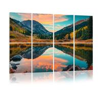 8 Pack Acoustic Wall Panels Sound Absorbing Wall Art acoustic foam Colorful Panoramic Mountain View Sunrise 48"x32" Sound Proofing Panels for walls Decorative Noise Dampening