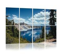 8 Pack Acoustic Wall Panels Sound Absorbing Wall Art acoustic foam Crater Lake National Park Oregon 48"x32" Sound Proofing Panels for walls Decorative Noise Dampening