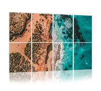 8 Pack Acoustic Wall Panels Sound Absorbing Wall Art acoustic foam Drone shot an SUV Eucla Nullarbor National Park Great 48"x32" Sound Proofing Panels for walls Decorative Noise Dampening