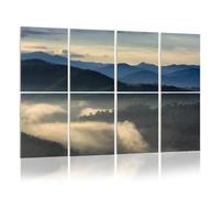 8 Pack Acoustic Wall Panels Sound Absorbing Wall Art acoustic foam Foggy Valley Mountain Tops Dawn 48"x32" Sound Proofing Panels for walls Decorative Noise Dampening