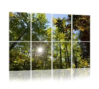 8 Pack Acoustic Wall Panels Sound Absorbing Wall Art acoustic foam Forest Sun 48"x32" Sound Proofing Panels for walls Decorative Noise Dampening