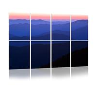 8 Pack Acoustic Wall Panels Sound Absorbing Wall Art acoustic foam Hazy layers hills 48"x32" Sound Proofing Panels for walls Decorative Noise Dampening