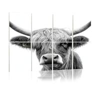 8 Pack Acoustic Wall Panels Sound Absorbing Wall Art acoustic foam Highland cow Scotland 48"x32" Sound Proofing Panels for walls Decorative Noise Dampening