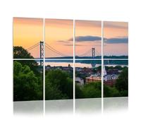 8 Pack Acoustic Wall Panels Sound Absorbing Wall Art acoustic foam Hudson Valley NY Walkway Hudson 48"x32" Sound Proofing Panels for walls Decorative Noise Dampening