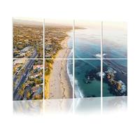 8 Pack Acoustic Wall Panels Sound Absorbing Wall Art acoustic foam Laguna Beach Orange County Southern California 48"x32" Sound Proofing Panels for walls Decorative Noise Dampening