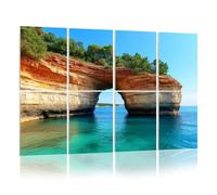 8 Pack Acoustic Wall Panels Sound Absorbing Wall Art acoustic foam Lovers Leap Pictured Rocks National MI 48"x32" Sound Proofing Panels for walls Decorative Noise Dampening