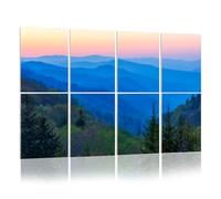 8 Pack Acoustic Wall Panels Sound Absorbing Wall Art acoustic foam Misty Rolling Mountain Just Before Sunrise Great Smoky 48"x32" Sound Proofing Panels for walls Decorative Noise Dampening
