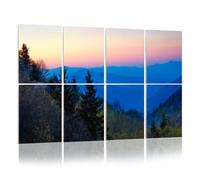 8 Pack Acoustic Wall Panels Sound Absorbing Wall Art acoustic foam Misty Rolling Mountain Just Before Sunrise Great Smoky 48"x32" Sound Proofing Panels for walls Decorative Noise Dampening