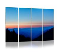 8 Pack Acoustic Wall Panels Sound Absorbing Wall Art acoustic foam Moon Misty Rolling Mountain Just Before Sunrise Great Smoky 48"x32" Sound Proofing Panels for walls Decorative Noise Dampening
