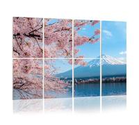8 Pack Acoustic Wall Panels Sound Absorbing Wall Art acoustic foam Mount Lake kawaguchiko cherry blossom Yamanashi Tokyo Japan 48"x32" Sound Proofing Panels for walls Decorative Noise Dampening