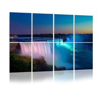 8 Pack Acoustic Wall Panels Sound Absorbing Wall Art acoustic foam Niagara falls summer beautiful evening 48"x32" Sound Proofing Panels for walls Decorative Noise Dampening