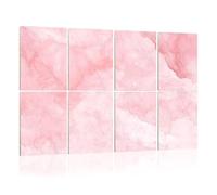 8 Pack Acoustic Wall Panels Sound Absorbing Wall Art acoustic foam Pink Pale Millennial Grunge Marble Texture Abstract Putty 48"x32" Sound Proofing Panels for walls Decorative Noise Dampening