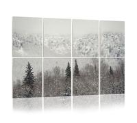 8 Pack Acoustic Wall Panels Sound Absorbing Wall Art acoustic foam ravine white mountain national forest skiings 48"x32" Sound Proofing Panels for walls Decorative Noise Dampening