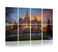 8 Pack Acoustic Wall Panels Sound Absorbing Wall Art acoustic foam salt lake city sunset water pictures royalty 48"x32" Sound Proofing Panels for walls Decorative Noise Dampening