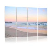 8 Pack Acoustic Wall Panels Sound Absorbing Wall Art acoustic foam sea horizon ocean tropical summer pink sky 48"x32" Sound Proofing Panels for walls Decorative Noise Dampening