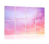 8 Pack Acoustic Wall Panels Sound Absorbing Wall Art acoustic foam Sky pink blue colors effect light pastel colored sunset 48"x32" Sound Proofing Panels for walls Decorative Noise Dampening