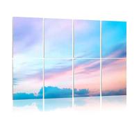 8 Pack Acoustic Wall Panels Sound Absorbing Wall Art acoustic foam Sky pink blue colors effect light pastel colored sunset 48"x32" Sound Proofing Panels for walls Decorative Noise Dampening