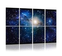 8 Pack Acoustic Wall Panels Sound Absorbing Wall Art acoustic foam star field Starry outer space texture Colorful Sky Outer 48"x32" Sound Proofing Panels for walls Decorative Noise Dampening