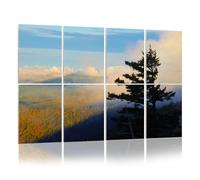 8 Pack Acoustic Wall Panels Sound Absorbing Wall Art acoustic foam sun rises valley fog Smokies 48"x32" Sound Proofing Panels for walls Decorative Noise Dampening