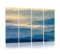 8 Pack Acoustic Wall Panels Sound Absorbing Wall Art acoustic foam Sunrise endless rolling hills Blue Ridge North 48"x32" Sound Proofing Panels for walls Decorative Noise Dampening
