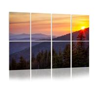 8 Pack Acoustic Wall Panels Sound Absorbing Wall Art acoustic foam Sunrise Rolling Mountain Great Smoky Mountains National Park 48"x32" Sound Proofing Panels for walls Decorative Noise Dampening