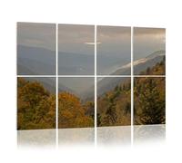 8 Pack Acoustic Wall Panels Sound Absorbing Wall Art acoustic foam Sunrise valley Smoky Mountains 48"x32" Sound Proofing Panels for walls Decorative Noise Dampening