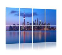 8 Pack Acoustic Wall Panels Sound Absorbing Wall Art acoustic foam Toronto Skyline purple light Toronto Canada 48"x32" Sound Proofing Panels for walls Decorative Noise Dampening