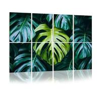 8 Pack Acoustic Wall Panels Sound Absorbing Wall Art acoustic foam Tropical green leaves dark nature summer forest 48"x32" Sound Proofing Panels for walls Decorative Noise Dampening
