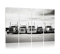 8 Pack Acoustic Wall Panels Sound Absorbing Wall Art acoustic foam Trucks Convoy California White 48"x32" Sound Proofing Panels for walls Decorative Noise Dampening