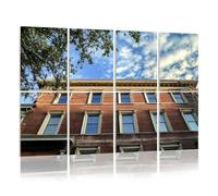 8 Pack Acoustic Wall Panels Sound Absorbing Wall Art acoustic foam waterfront skyline scenic view savannah georgia seaport city 48"x32" Sound Proofing Panels for walls Decorative Noise Dampening