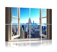 8 Pack Acoustic Wall Panels Sound Absorbing Wall Art acoustic foam Window View New York City Sky Nature Cities Photography 48"x32" Sound Proofing Panels for walls Decorative Noise Dampening