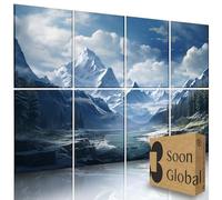 8-Pack Acoustical Wall Panels, 48 X 32 Inches Art Acoustic Panels, Decorative Acoustic Panels, Acoustic Wall Panels, Sound Absorbing Wall Art, Neige Éthérée