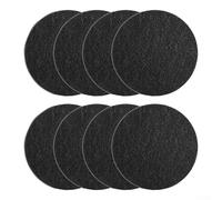 8 Pack Activated Charcoal Filters For Kitchen Compost Bin, Round Absorbing Pads In 184mm And 125mm Sizes, Black Carbon Fiber Cotton Sheets For Indoor Food Waste Containers(184 * 10mm)