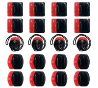 8 Pack Adhesive Mounts with Sticky Pads,Helmet Mounting Accessories Adhesive Sticky Mounts,Flat & Curved Helmet Mounting attachment Accessories for Go Pro Other Action Camera