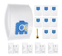 8 Pack AirClean 3D Efficiency Vacuum Bags, GN Type Replacement for Miele Hoover Bags, Compatible with Miele Complete C3, C1, C2, S227, S240, S270, S400, S2, S5, S8 Series Cylinder Vacuum Cleaner