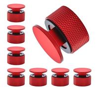 8 Pack Aluminum Alloy Welding Hood Fasteners with Non-Slip Silicone Washers - Durable Helmet Pipeliner Accessories (Red)