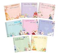 8 Pack Bible Sticky Notes Christian Notepads Inspirational Pads Religious Bible Verse Positive Quotes Notepads for Message Reminder Gifts Diary Lists Schedules Studying Office School