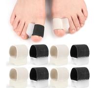 8 Pack Big Toe Spacers Toe Separators for Women Men, Sweat-Absorbent Elasticated Strap Designed and Non-Slip Toe Separators That Do Not Come Off Easily for Overlapping Toes Bunion Correct Toes