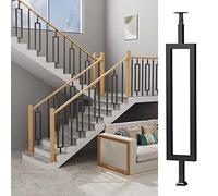 8 Pack Black Metal Railing Balusters for DIY Outdoor Deck Porch Steps & BanisterDurable Spindle Post Kit for Remodeling & Modern Home Decor